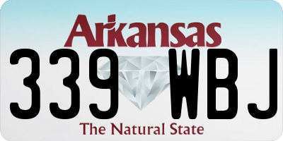 AR license plate 339WBJ