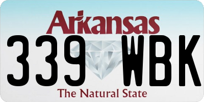AR license plate 339WBK