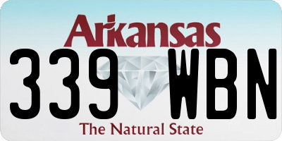 AR license plate 339WBN