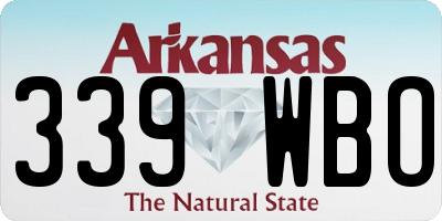 AR license plate 339WBO