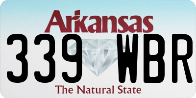 AR license plate 339WBR