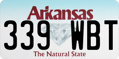 AR license plate 339WBT