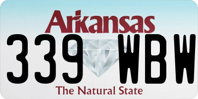 AR license plate 339WBW