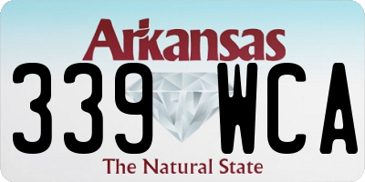 AR license plate 339WCA