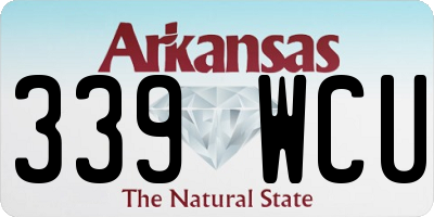 AR license plate 339WCU