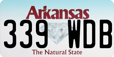 AR license plate 339WDB