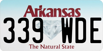 AR license plate 339WDE