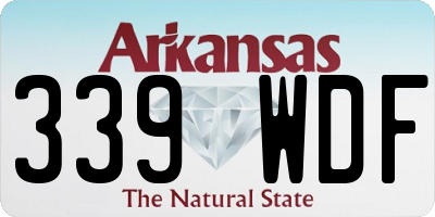 AR license plate 339WDF