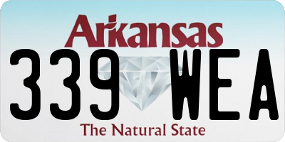 AR license plate 339WEA