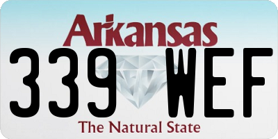 AR license plate 339WEF