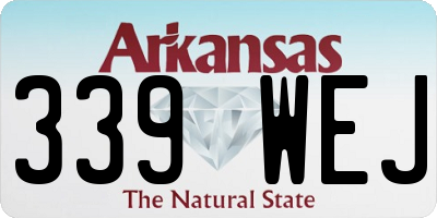 AR license plate 339WEJ