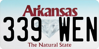 AR license plate 339WEN