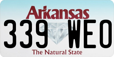 AR license plate 339WEO