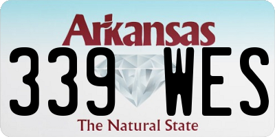 AR license plate 339WES