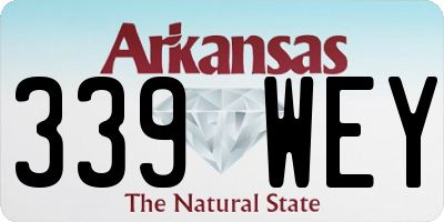 AR license plate 339WEY