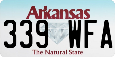AR license plate 339WFA