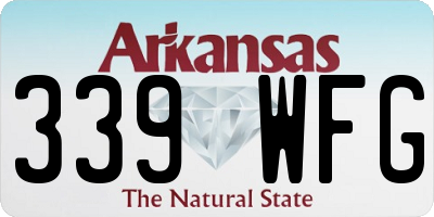 AR license plate 339WFG