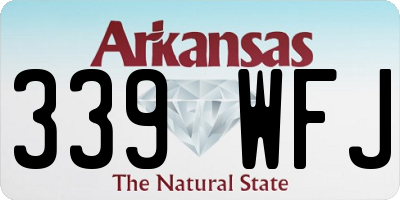 AR license plate 339WFJ