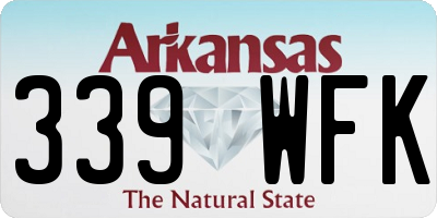 AR license plate 339WFK