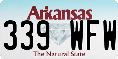 AR license plate 339WFW