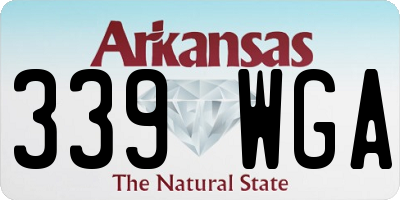 AR license plate 339WGA