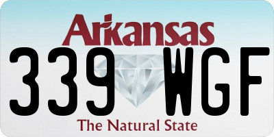 AR license plate 339WGF