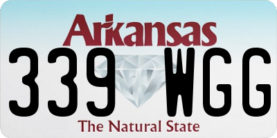 AR license plate 339WGG