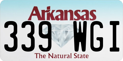 AR license plate 339WGI