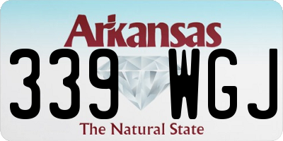 AR license plate 339WGJ