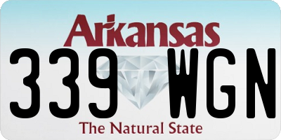AR license plate 339WGN
