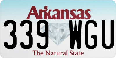 AR license plate 339WGU