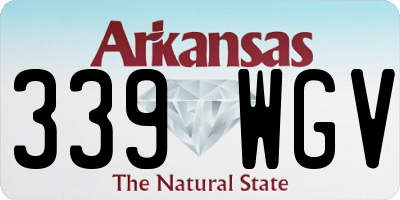 AR license plate 339WGV