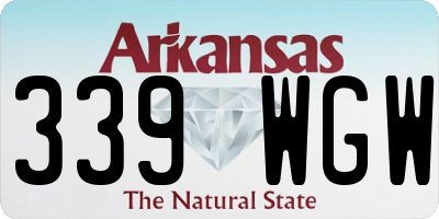 AR license plate 339WGW