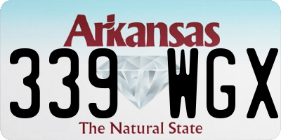 AR license plate 339WGX