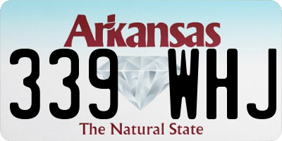AR license plate 339WHJ