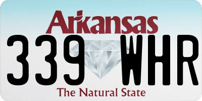 AR license plate 339WHR
