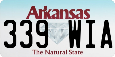 AR license plate 339WIA