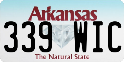 AR license plate 339WIC