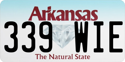 AR license plate 339WIE