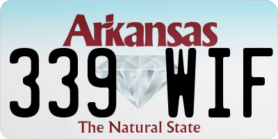 AR license plate 339WIF