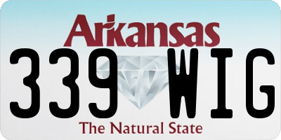 AR license plate 339WIG