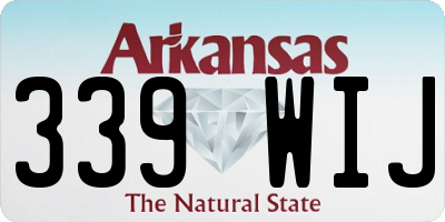 AR license plate 339WIJ