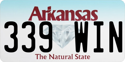 AR license plate 339WIN