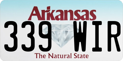 AR license plate 339WIR