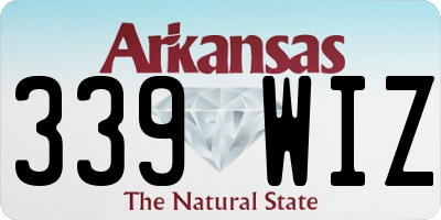 AR license plate 339WIZ
