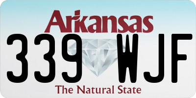 AR license plate 339WJF