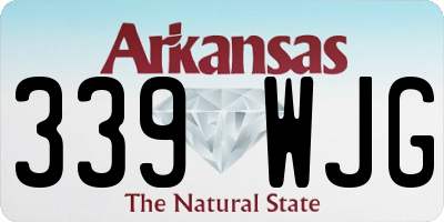 AR license plate 339WJG