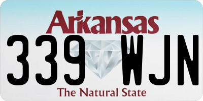 AR license plate 339WJN