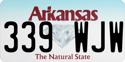 AR license plate 339WJW