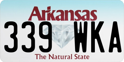 AR license plate 339WKA